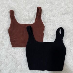Aritzia sculp knit tank set